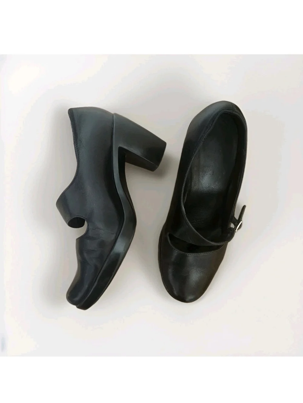 Dansko TARA Black Leather Mary Jane Shoes 37.5 / 7-7.5 Academia Whimsigoth Goth